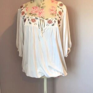 La Rok white blouse size M